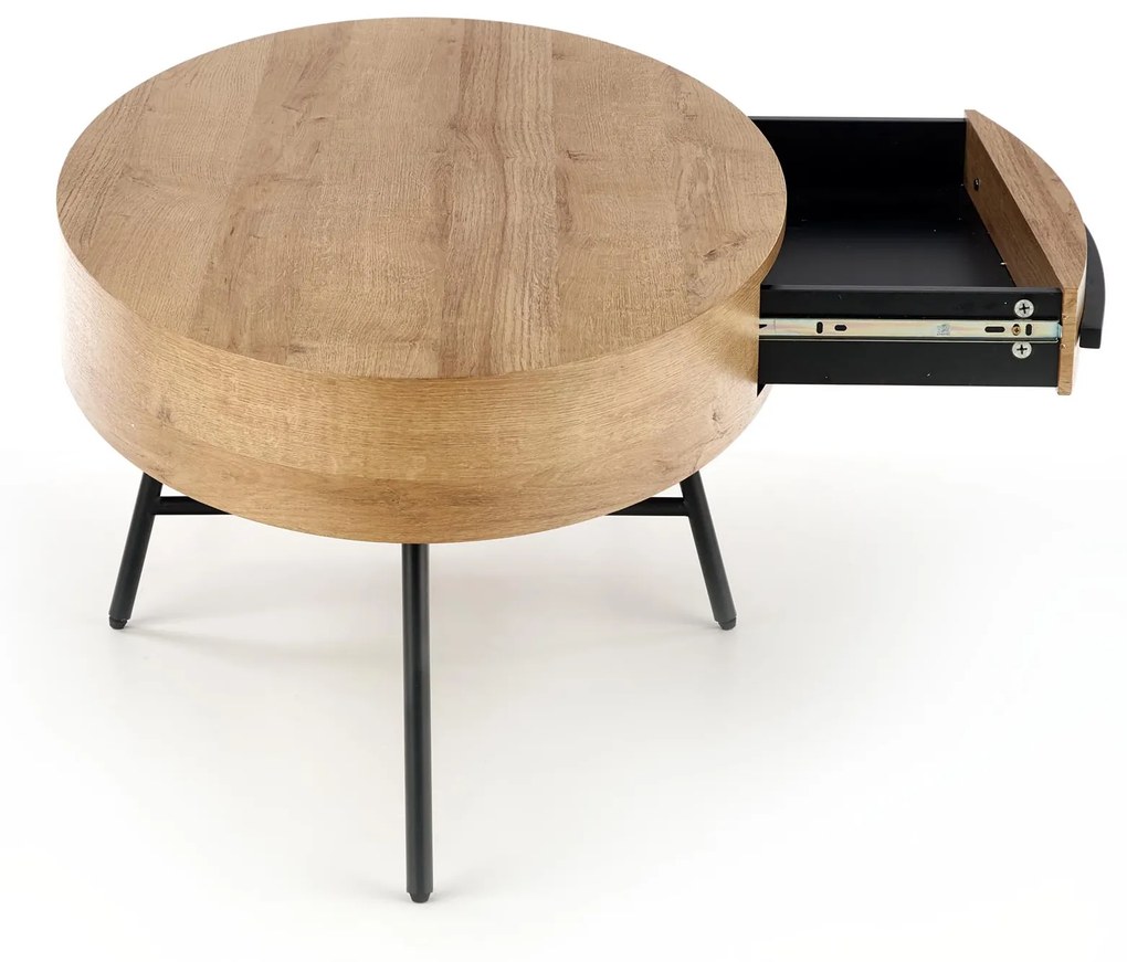 CAROLINA c.table, golden oak / black DIOMMI V-CH-CAROLINA-LAW