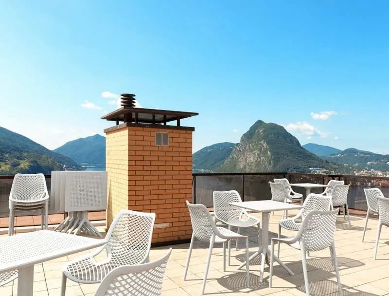 Τραπέζι Πτυσσόμενο Sky 60Χ60X74Εκ. White Πολυπροπυλενίου