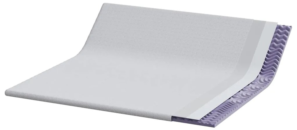 vidaXL Στρώμα επικάλυψης Λευκό 180 x 200 x 6 εκ Υφασμα Jacquard