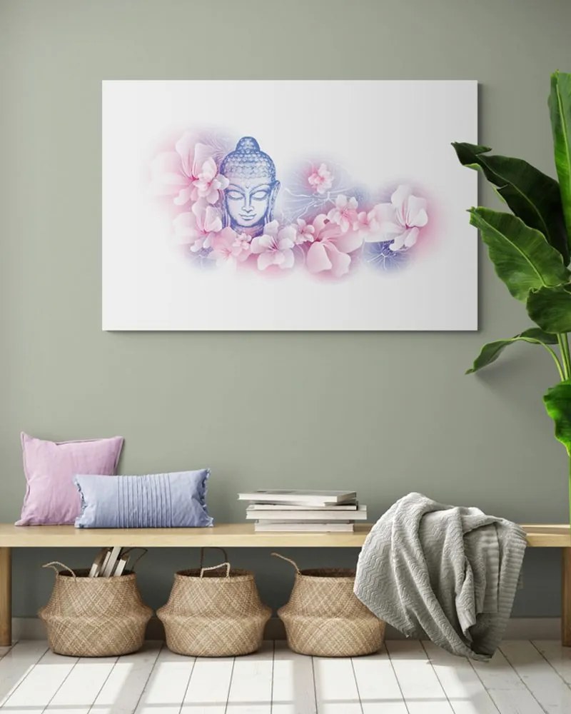 Εικόνα Βούδα με λουλούδια sakura - 60x40