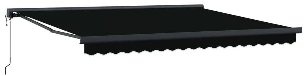 Αντιανεμικό Μαύρο 400 x 300 x 165 εκ. Πολυεστέρας και Αλουμίνιο