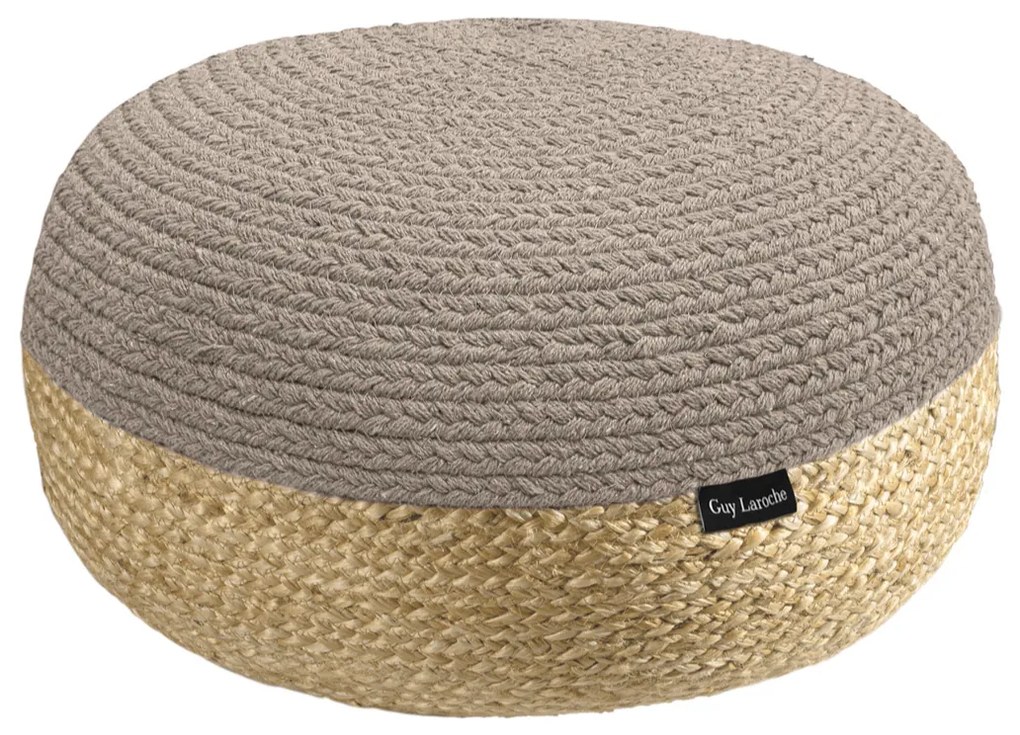 Πουφ (Φ50x25) Guy Laroche Ottoman Maya Taupe