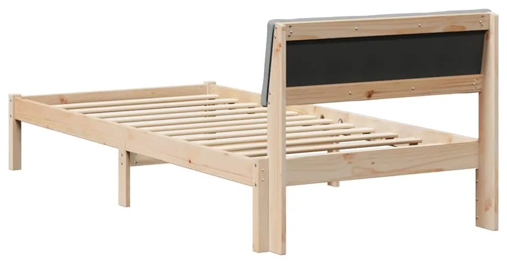 vidaXL Σκελετός Κρεβατιού Καφέ και ανοιχτό γκρι 90 x 200 cm