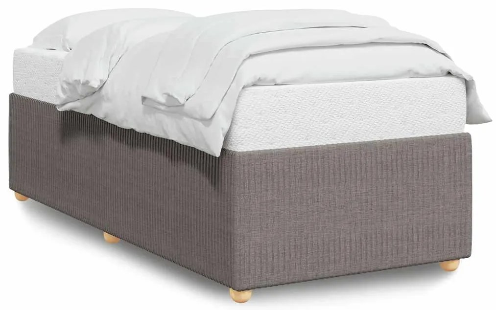 vidaXL Σκελετός Κρεβατιού Χωρίς Στρώμα Taupe 90x200 εκ. Υφασμάτινο