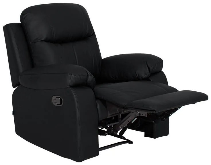 Πολυθρόνα Relax Chicago 1114 Fylliana Μαύρο Τεχνόδερμα 97x90x100 εκ. 97x90x100 εκ.