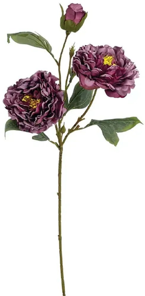 Τεχνητό Λουλούδι Παιώνια 00-10000-8 71cm Crimson Marhome Πλαστικό, Ύφασμα