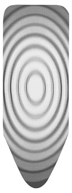 Τραπέζι σιδερώματος Brabantia C 1003375, 124x45 cm, 7 θέσεις ρύθμισης, υποδοχή γεννήτριας ατμού, Σκούρο γκρι/λευκό