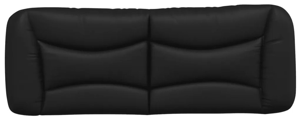 vidaXL Μαξιλάρι για Κεφαλάρι Hvar Μαύρο 120 εκ. από Συνθετικό Δέρμα