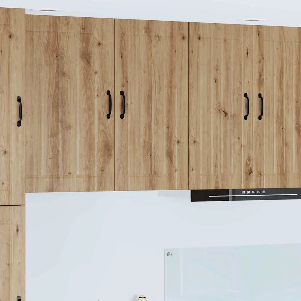 vidaXL Κρεμαστό ντουλάπι κουζίνας με ράφι Artisan Oak 40 x 31 x 80 εκ.