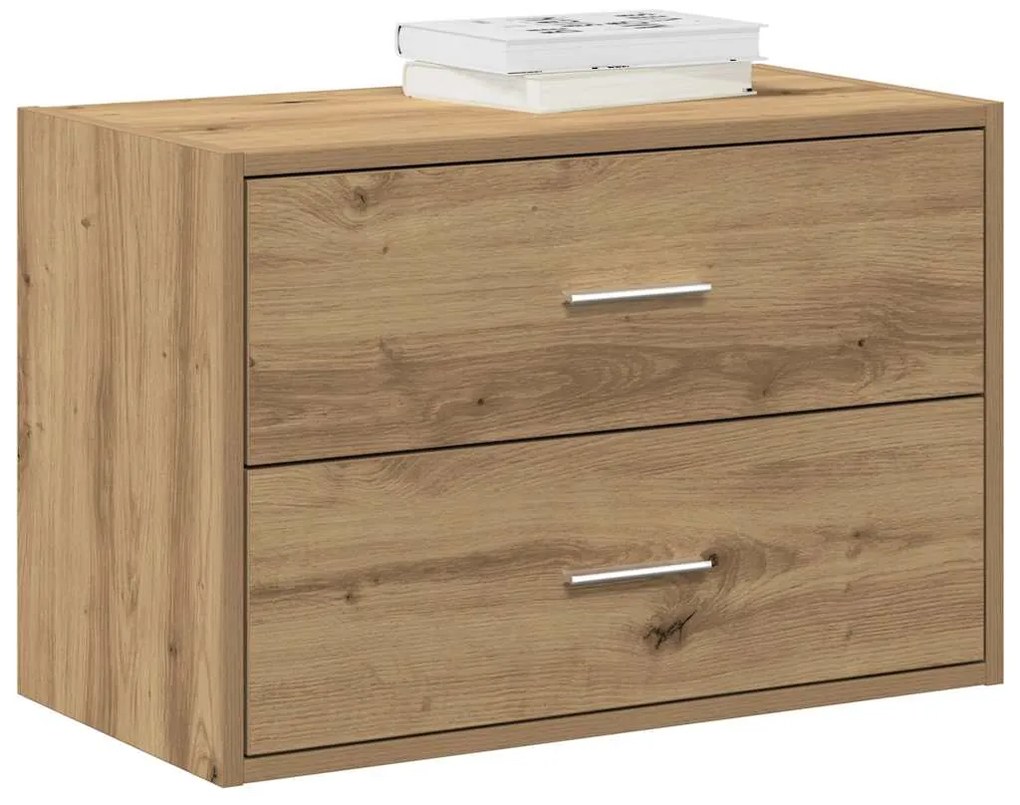 Ντουλάπι με 2 συρτάρια Αρτισιανή Δρυς 60x31x40 εκ. Επεξ. Ξύλο