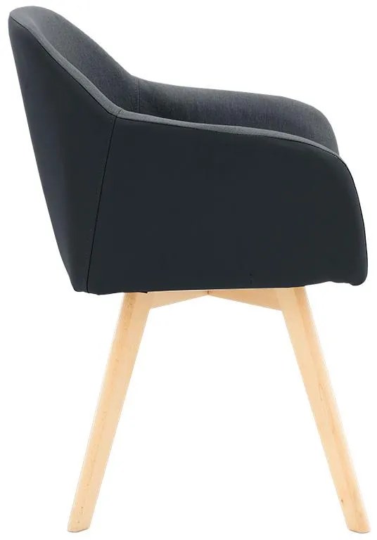 Καρέκλα - Πολυθρόνα Safira PU ύφασμα μαύρο-φυσικό 57x58x84εκ 2αδα 57x58x84 εκ.