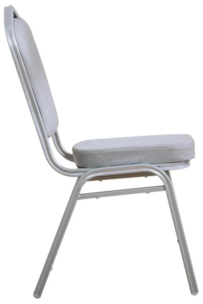 Καρέκλα HILTON Μεταλλική Silver Ύφασμα Γκρι 44x55x93cm