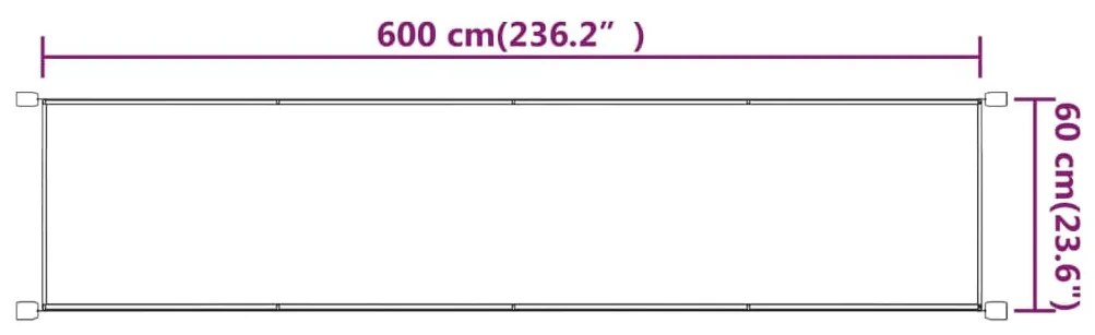 Τέντα Κάθετη Τερακότα 60 x 600 εκ. από Ύφασμα Oxford - Κόκκινο