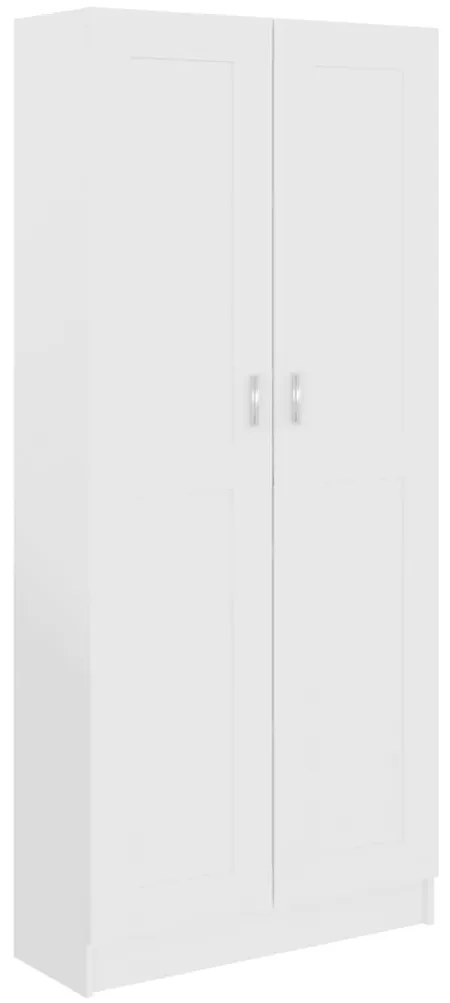 vidaXL Βιβλιοθήκη Λευκή 82,5 x 30,5 x 185,5 εκ. Επεξ. Ξύλο
