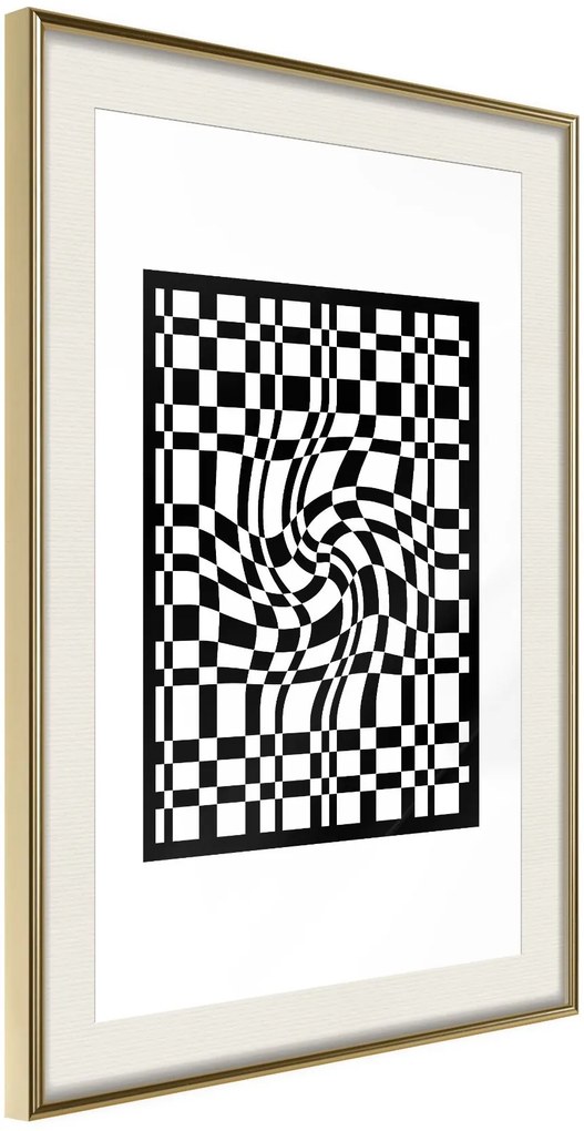 Αφίσα - Op Art - 20x30 - Χρυσό - Με πασπαρτού