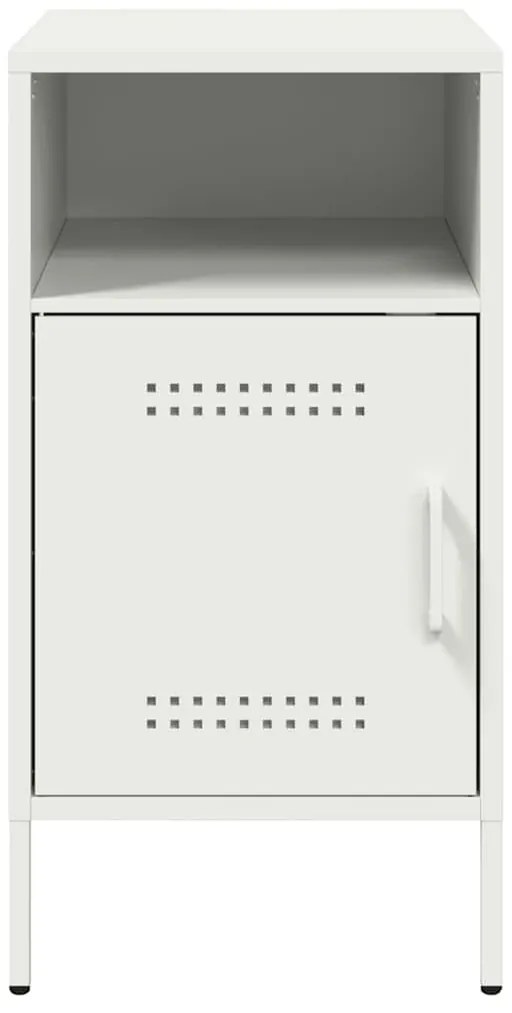 vidaXL Κομοδίνα 2 τεμ. Λευκά 36x39x68 εκ. από Χάλυβα