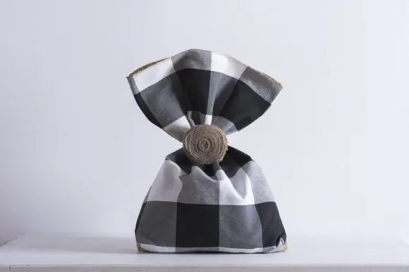Beauty Home ΤΣΟΥΒΑΛΙ ΚΑΡΩ ΑΣΠΡΟΜΑΥΡΟ ΜΙΣΟ ΛΙΝΑΤΣΑ   34 x 47 cm