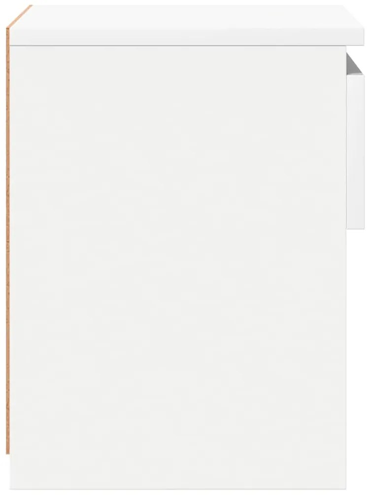 vidaXL Κομοδίνα 2 τεμ. Λευκά 40 x 30 x 39 εκ. από Επεξ. Ξύλο