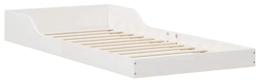 vidaXL Σκελετός Κρεβατιού Λευκό 90 x 210 cm Μασίφ ξύλο πεύκου
