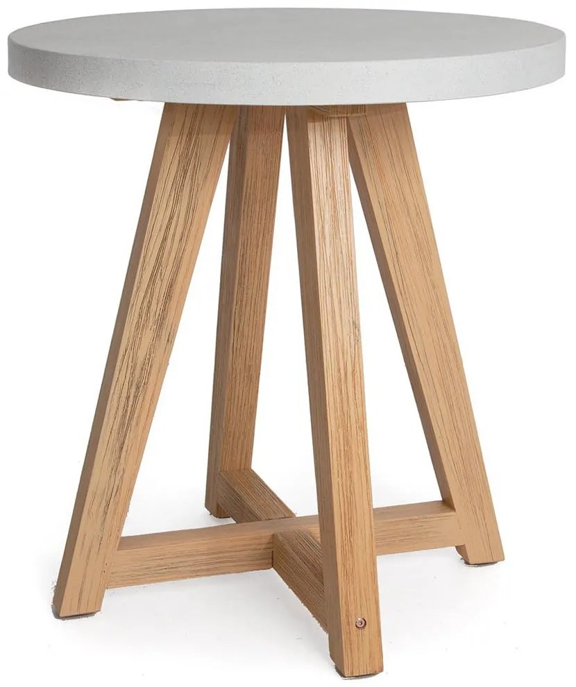 Τραπέζι Bistro Noria 0800019 70x70x75cm Natural-White