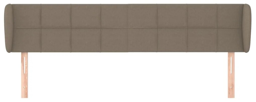 vidaXL Κεφαλάρι με Πτερύγια Taupe 203 x 23 x 78/88 εκ. Υφασμάτινο