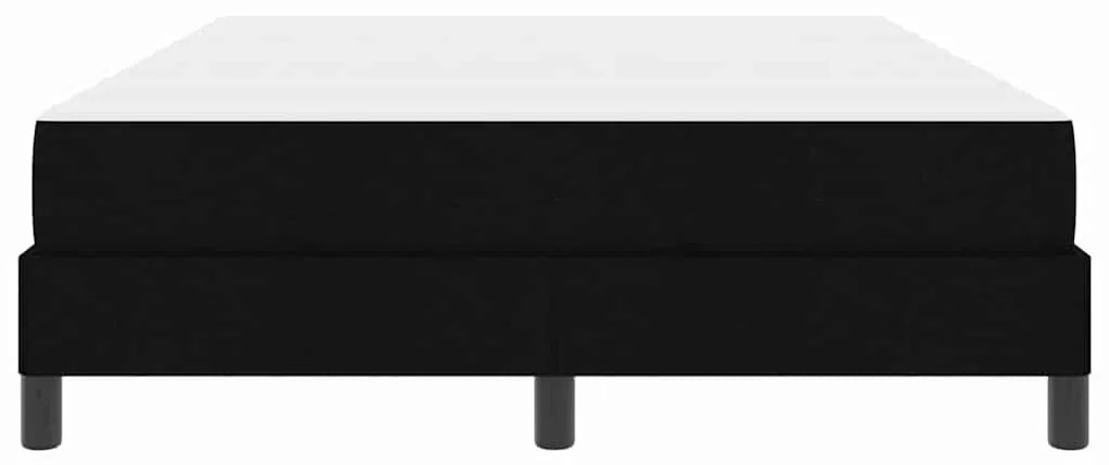vidaXL Κρεβάτι με ελατήρια με στρώμα Μαύρο 140 x 200 cm ύφασμα