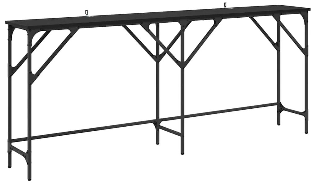 vidaXL Τραπέζι κονσόλας Μαύρη δρυς 180 x 29 x 75 εκ Επεξεργασμένο ξύλο