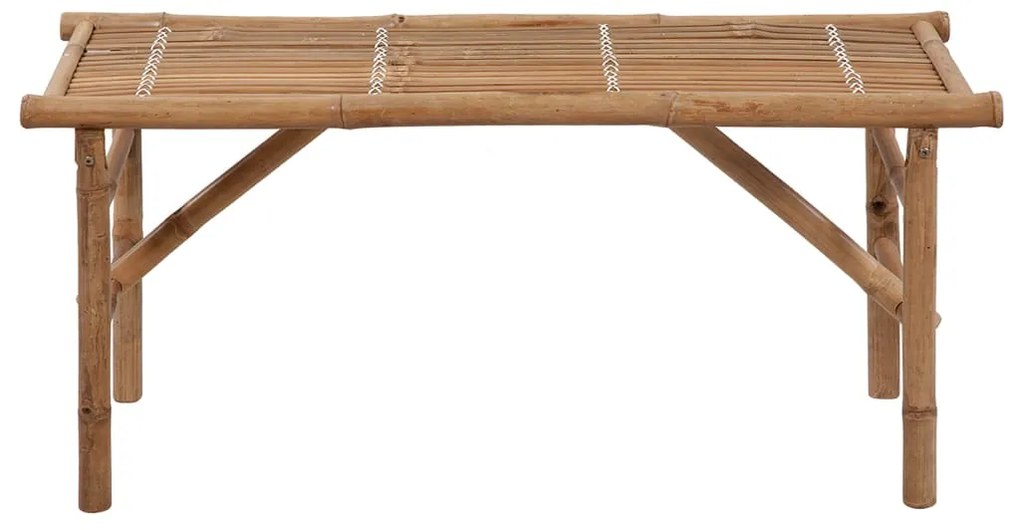 vidaXL Παγκάκι Κήπου Πτυσσόμενο 118 εκ. από Μπαμπού με Μαξιλάρι