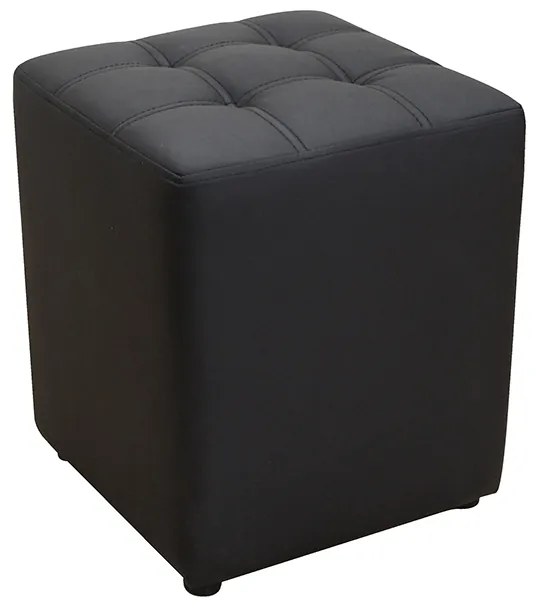 CUBE BLACK PU ΣΚΑΜΠΟ 35X35X42ΕΚ.