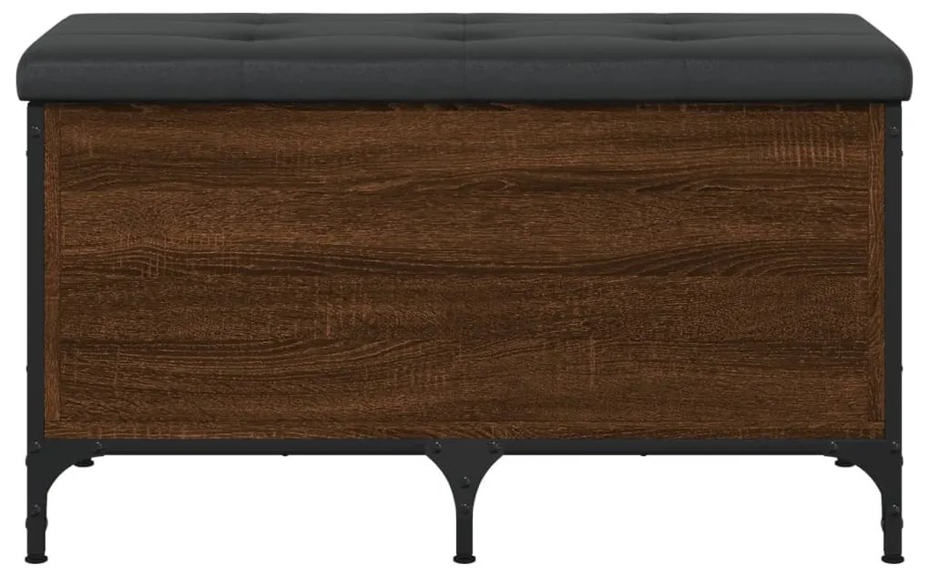 vidaXL Παγκάκι Αποθήκευσης Καφέ Δρυς 82x42x45 εκ. από Επεξ. Ξύλο