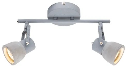 Πλαφονιέρα Φωτιστικό Οροφής 2ΦΩΤΟ PEPPER Γκρι MC171152 Aca-MC171152-Γκρι MC171152