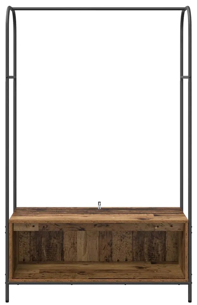 vidaXL Ράφι Ρούχων Καφέ δρυς 100 x 44 x 160 εκ Επεξεργασμένο ξύλο