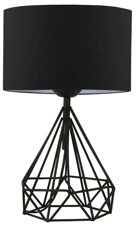 Φωτιστικό επιτραπέζιο Christopher Megapap ύφασμα/μέταλλο χρώμα μαύρο 24x15x41εκ. - 0123755