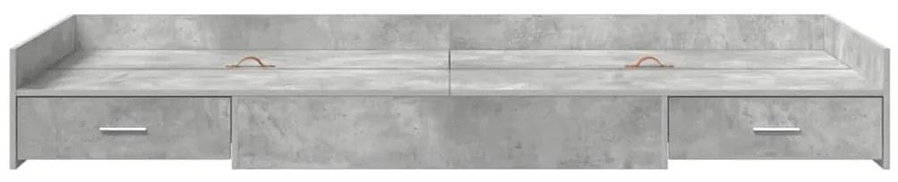 vidaXL Σκελετός Κρεβατιού με κεφαλάρι Σκυρόδεμα Γκρι 100 x 200 cm