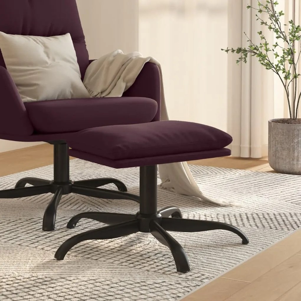 vidaXL Υποπόδιο Μοβ 60x60x36 εκ. Υφασμάτινο