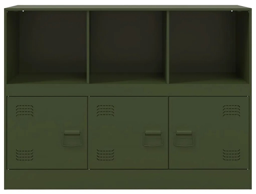vidaXL Ντουλάπι Πράσινο Λαδί 99x39x73 εκ. από Ατσάλι