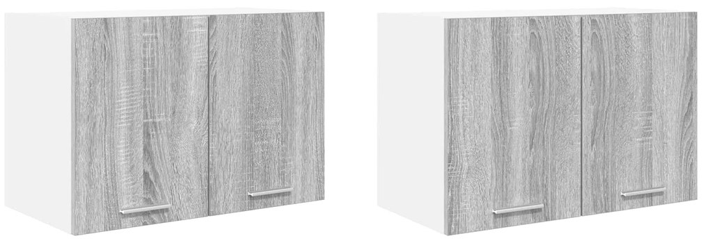 Κρεμαστό ντουλάπι 2 pcs Γκρι Σομόνα και Λευκό 60 x 31 x 40 εκ