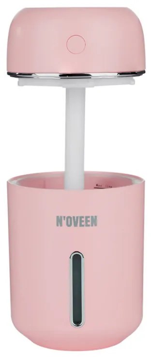 Μίνι υγραντήρας υπερήχων NOVEEN MUH242, 2W, 50ml/h, 2 λειτουργίες, USB, οπίσθιος φωτισμός LED, ροζ