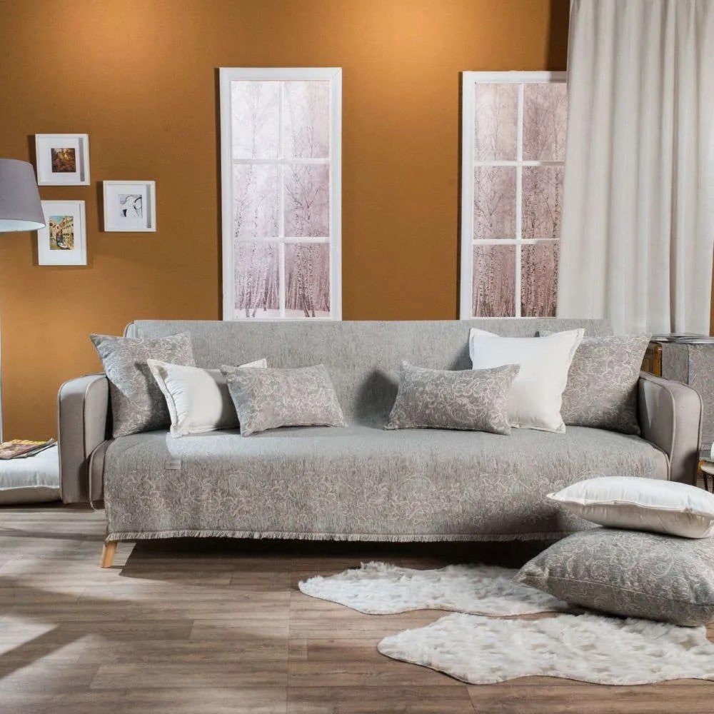 Ριχτάρι Atlanta 11 Grey Teoran Armchair 180x150cm Βαμβάκι-Ακρυλικό