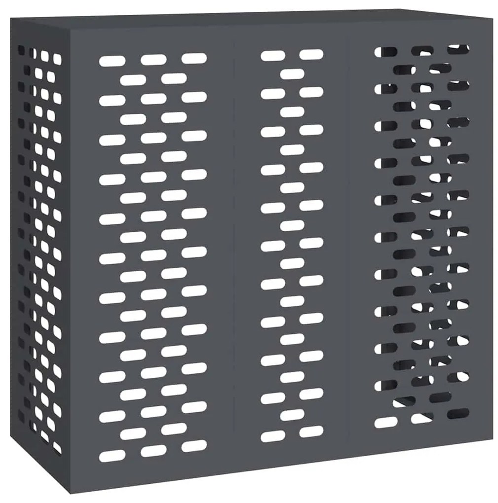 vidaXL Κάλυμμα κλιματιστικού Ανθρακί 110 x 50 x 105 εκ Ατσάλι