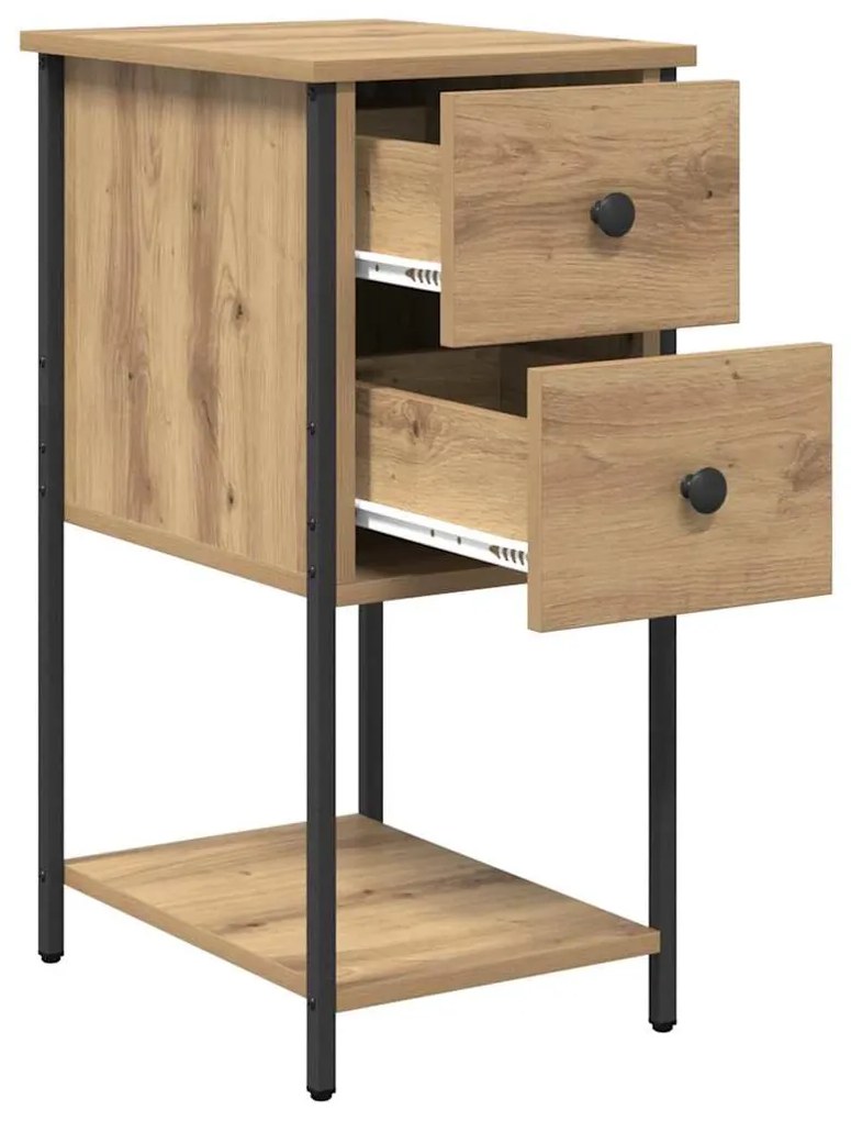 vidaXL Κομοδίνο artisan δρυς 32 x 42 x 70 εκ Επεξεργασμένο ξύλο