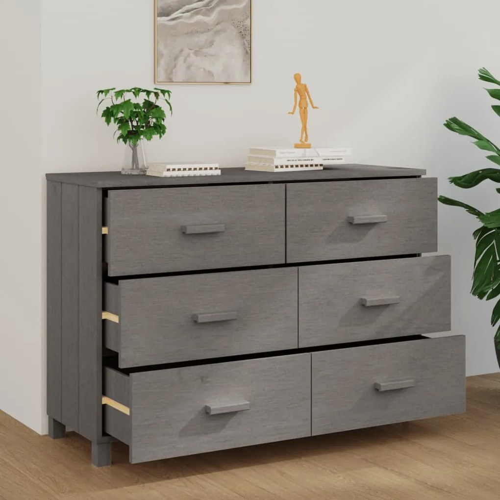 Συρταριέρα HAMAR Αν. Γκρι 113 x 40 x 80εκ. Μασίφ Ξύλο Πεύκου 340451