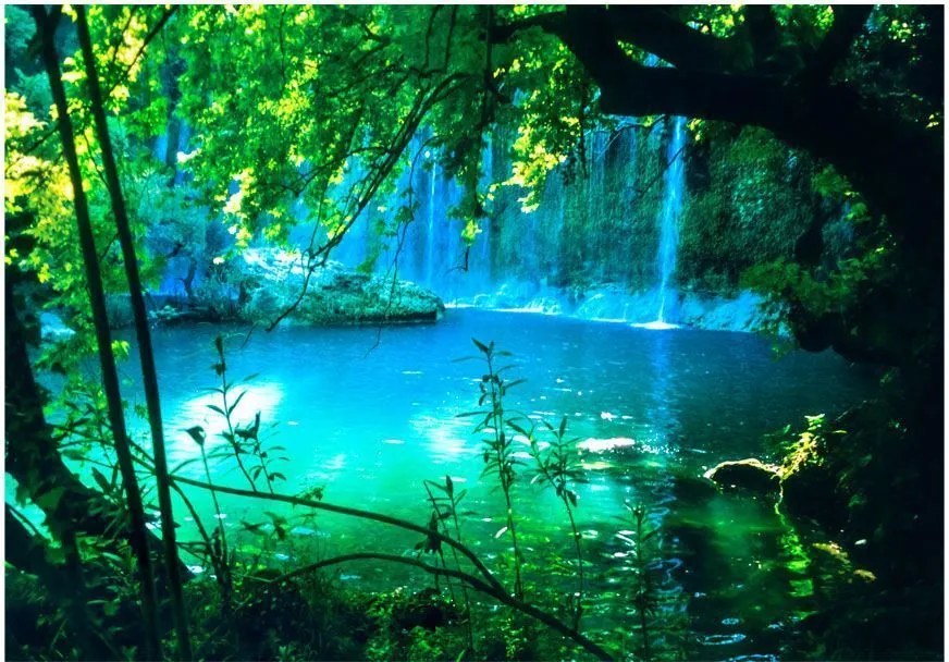 Αυτοκόλλητη φωτοταπετσαρία - Kursunlu Waterfalls (Antalya, Turkey) - 392x280