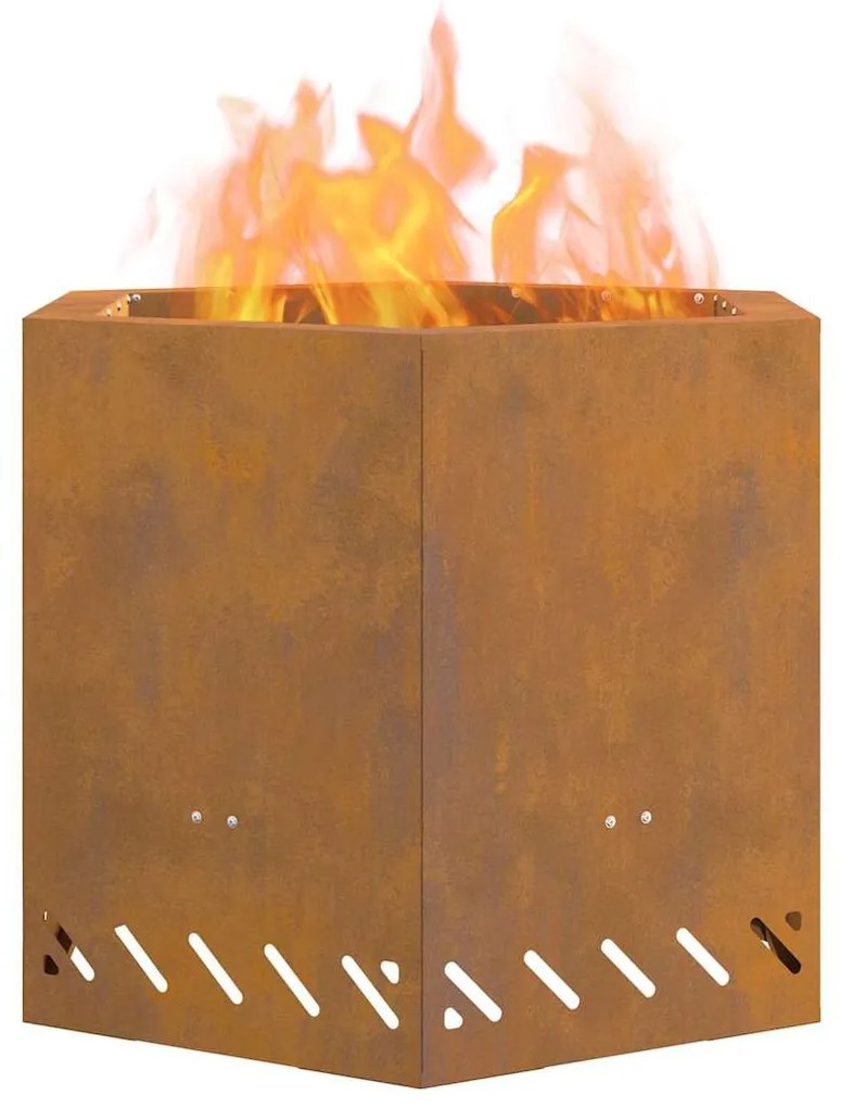 vidaXL Φωτιά Καφέ 58 x 58 x 51 cm Ατσάλι σκληρυθέν στον αέρα