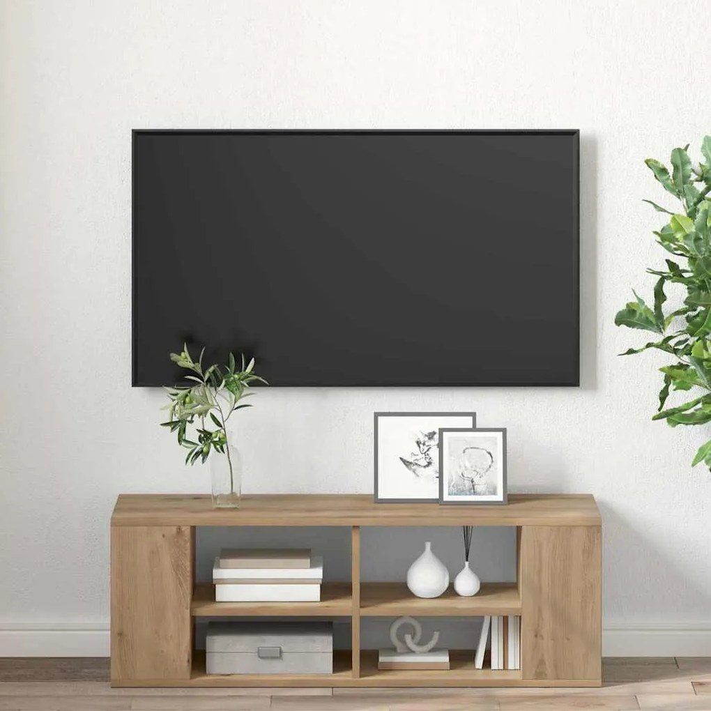 vidaXL Τοίχου Ντουλάπι Τηλεόρασης artisan δρυς 102 x 35 x 35 cm