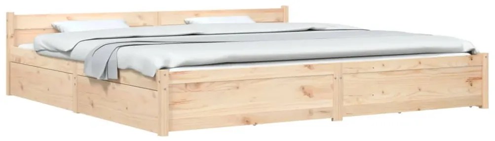 vidaXL Πλαίσιο Κρεβατιού με Συρτάρια 200 x 200 εκ.