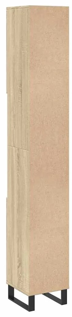 vidaXL Ντουλάπι Μπάνιου Sonoma Δρυς 30x30x190 εκ. Επεξεργασμένο Ξύλο
