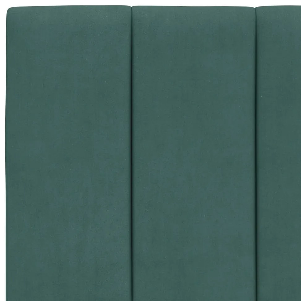 Πλαίσιο Κρεβατιού με Κεφαλάρι Σκ. Πράσινο 90x190 εκ. Βελούδινο - Πράσινο