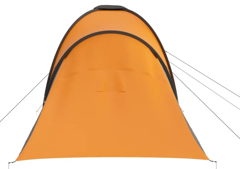 vidaXL Σκηνή Camping 6 Ατόμων Γκρι / Πορτοκαλί