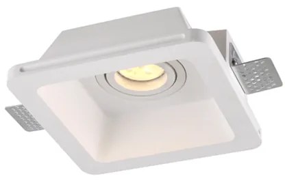 Χωνευτό Τετράγωνο Σποτ Γύψινο Trimless AARI GU10 Λευκό G16760C ACA-G16760C-Λευκό G16760C